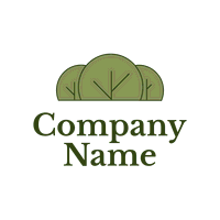 Logotipo de tres arbustos verdes - Paisage Logotipo