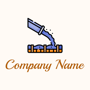 Concrete logo on a Seashell background - Construcción & Herramientas