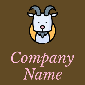 Goat logo on a Cafe Royale background - Tiere & Haustiere