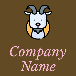 Goat logo on a Cafe Royale background - Dieren/huisdieren