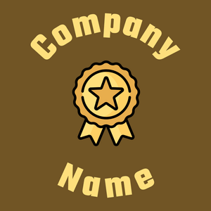 Badge logo on a Hot Curry background - Abstrait