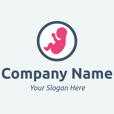 human baby fetus logo - Hospital & Farmácia