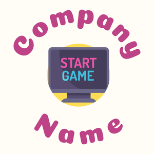 Computer game logo on a Floral White background - Juegos & Entretenimiento