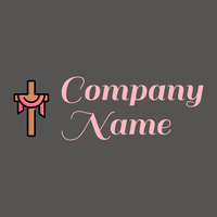 Cross logo on a Tundora background - Religieus