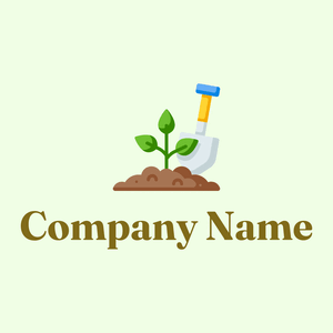 Gardening logo on a Honeydew background - Bloemist