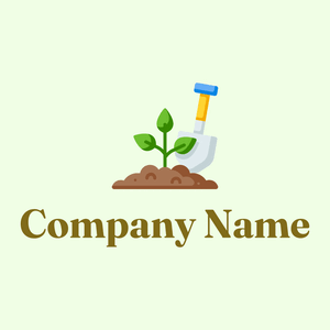 Gardening logo on a Honeydew background - Florale