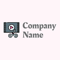 Video editing logo on a Lavender Blush background - Negócios & Consultoria