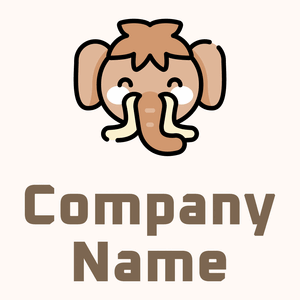 Mammoth logo on a Seashell background - Animales & Animales de compañía
