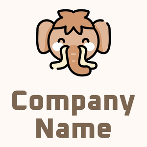Mammoth logo on a Seashell background - Animali & Cuccioli
