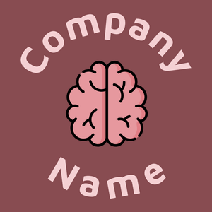 Brain logo on a Solid Pink background - Medical & Farmacia