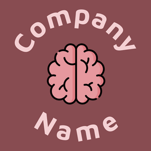 Brain logo on a Solid Pink background - Medicina & Farmacia