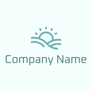 Sunset logo on a Azure background - Abstracto