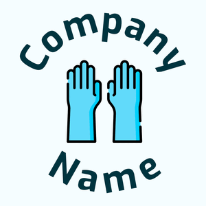 Gloves logo on a Azure background - Limpieza & Mantenimiento