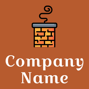 Black Chimney on a Fiery Orange background - Móveis