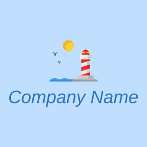 Lighthouse logo on a Lavender Blue background - Arquitetura