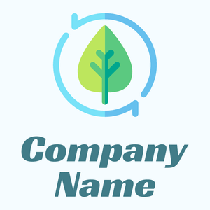Eco logo on a Alice Blue background - Abstract