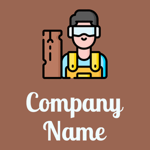 Carpenter logo on a Dark Tan background - Bouw & Gereedschap