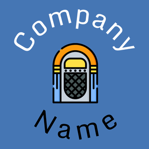 Jukebox logo on a Steel Blue background - Arte & Entretenimiento