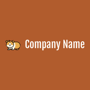 Guinea pig logo on a Fiery Orange background - Animaux & Animaux de compagnie
