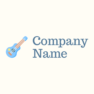 Light Sky Blue Guitar on a Floral White background - Entertainment & Arts