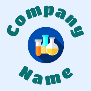 Flasks logo on a Alice Blue background - Industrial
