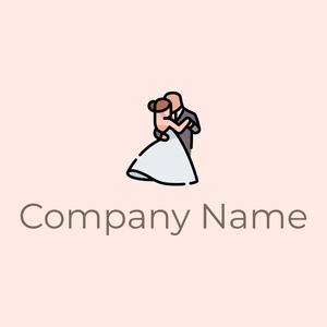 Dance logo on a Misty Rose background - Mariage
