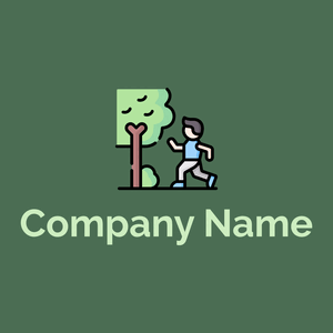 Jogging logo on a Como background - Domaine sportif