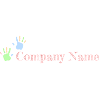 Logo manos coloridas - Niños & Guardería Logotipo