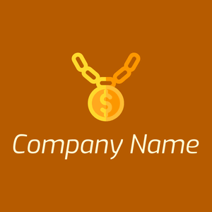 Necklace logo on a Tenne (Tawny) background - Divertissement & Arts