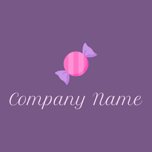 Candy logo on a purple background - Niños & Guardería