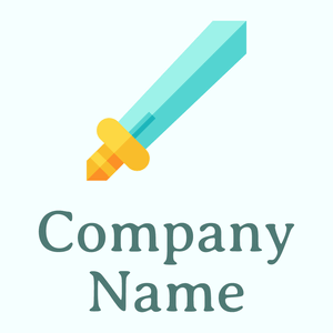 Sword logo on a Azure background - Arte & Intrattenimento