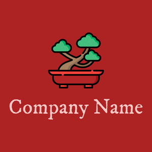 Bonsai logo on a Fire Brick background - Medio ambiente & Ecología