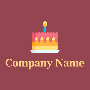Light Coral Cake on a Matrix background - Alimentos & Bebidas