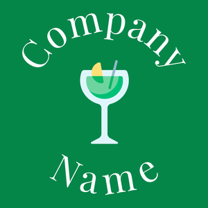 Light Cyan Cocktail on a Shamrock Green background - Essen & Trinken