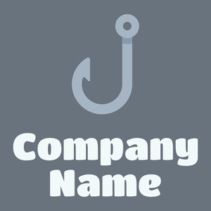 Fishing hook logo on a Raven background - Spelletjes & Recreatie