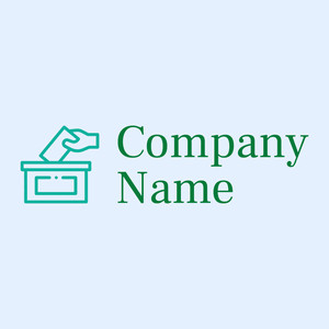 Green Voting box logo on a Alice Blue background - Política