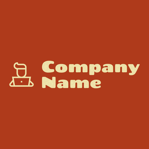 Vlogger logo on a Fire Brick background - Abstracto
