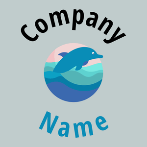 Dolphin logo on a Zumthor background - Animales & Animales de compañía