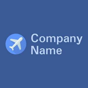 Plane logo on a Tory Blue background - Viajes & Hoteles