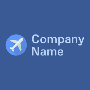 Plane logo on a Tory Blue background - Reizen & Hotel