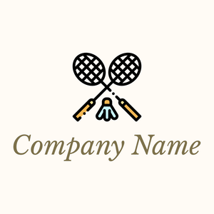 Badminton on a Floral White background - Domaine sportif