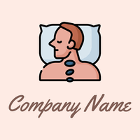 Massage logo on a Misty Rose background - Abstracto