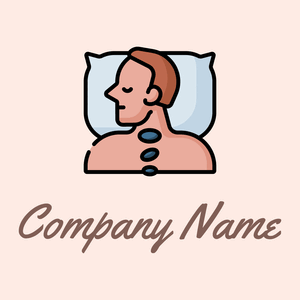 Massage logo on a Misty Rose background - Abstracto