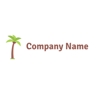 Big Palm tree logo on a White background - Umwelt & Natur