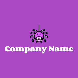 Spider logo on a Deep Lilac background - Animais e Pets