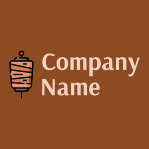 Kebab logo on a Afghan Tan background - Comida & Bebida