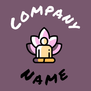 Meditation logo on a Trendy Pink background - Religious