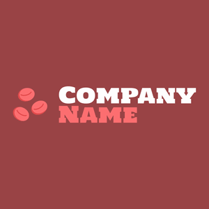 Red blood cells logo on a Roof Terracotta background - Abstracto