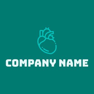 Heart logo on a  Green background - Medical & Farmacia