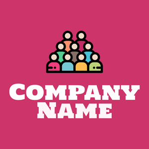 Crowd on a Old Rose background - Community & No profit